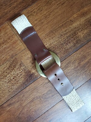 Express Vintage Tan Leather Belt s-l400.jpg main image 4