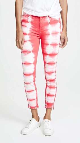 DL1961 Florence Instasculpt Mid Rise Skinny Fit Cropped Damenjeans Rosa Größe 29 - Bild 3 von 6