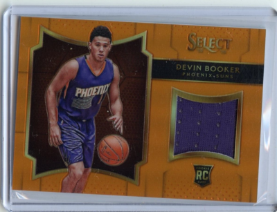 2015-16 Select Prizm Orange Devin Booker RC Rookie Jersey #33/60