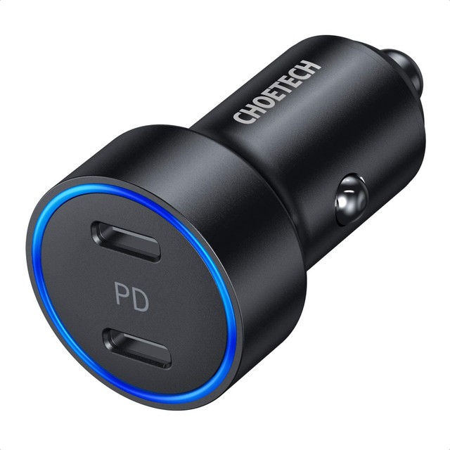 for iPhone 11 Pro Max/samsung Dual Usb-c Car Charger Fast ...