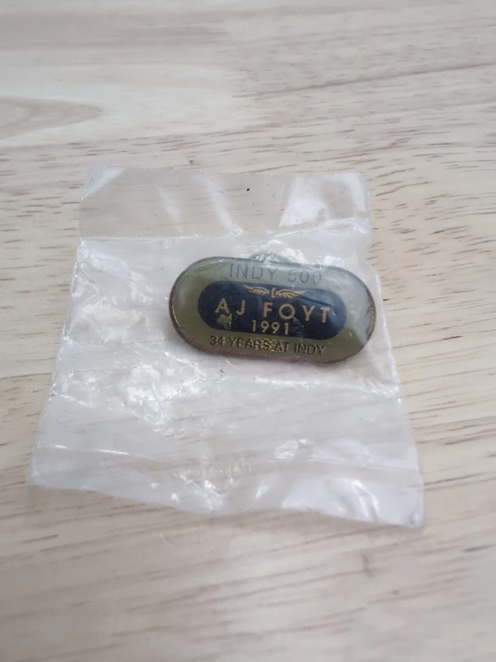 AJ Foyt Jr Indy 500 Legend 1991 34 Years At Indy Racetrack Pin - Image 2 of 4
