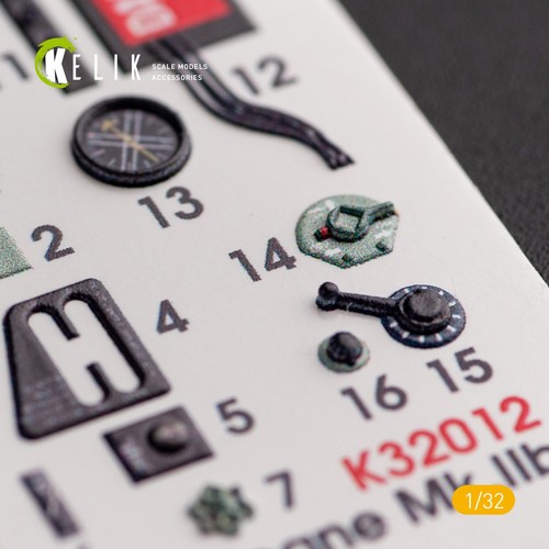 KeliK K32012 Scale 1:32 Hawker Hurricane Mk.IIB Interior 3D Decal for Revell kit - Picture 5 of 12