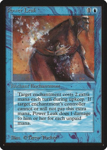 Power Leak Beta NM Blue Common MAGIC THE GATHERING MTG CARD ABUGames