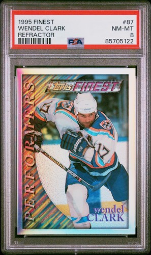 1995 Topps Finest Wendel Clark [Refractor] #87 card