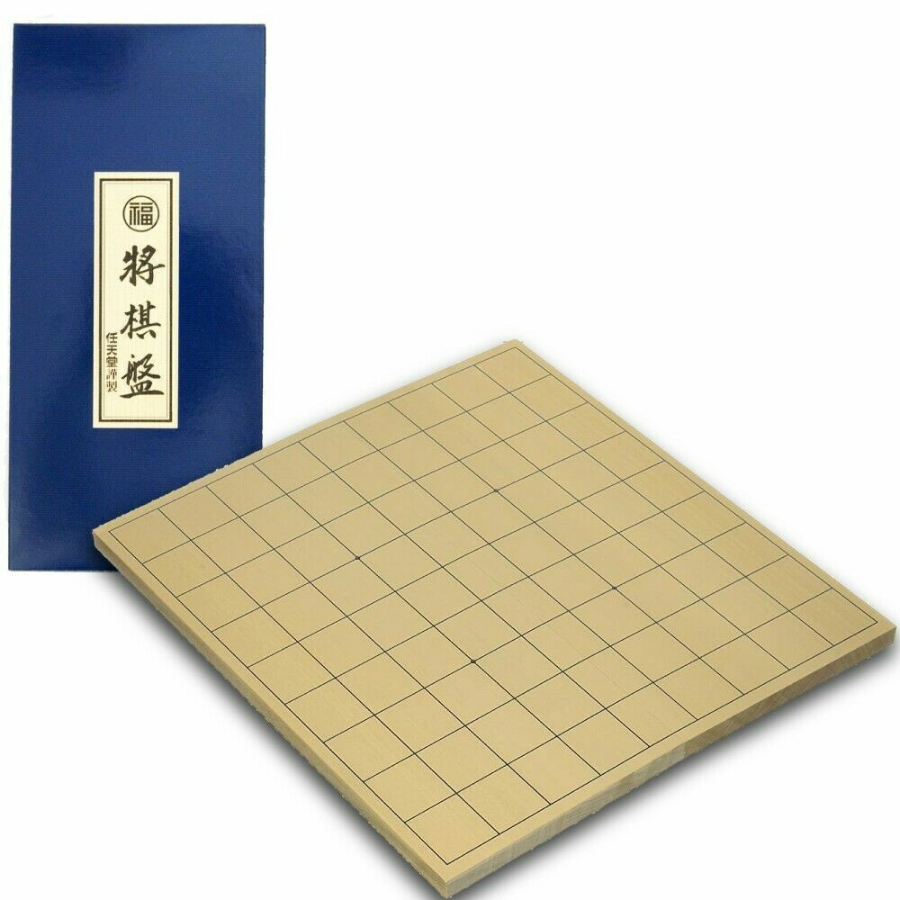 SHOGI (JAPANESE CHESS) TRADITIONAL SET WITH WOODEN PIECES & VINYL MAT (M47)