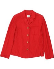 Gianfranco Ferre Womens 4 Button Blazer Jacket Uk 14 Medium Red Acetate Be43