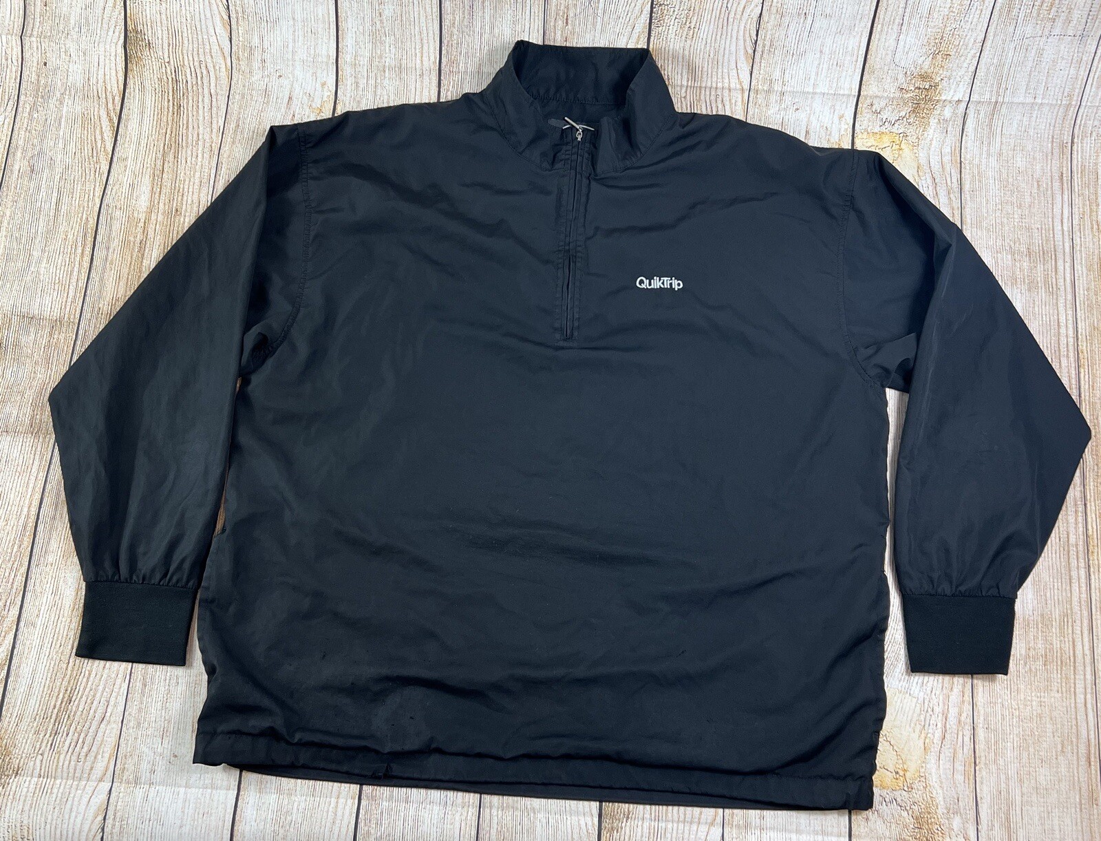 QuikTrip Storm Tech Performance Black Pullover 1/4 Zip Employee Jacket XL eBay