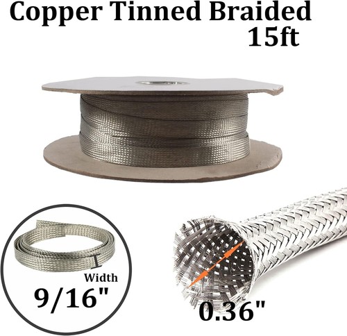 Tinned Copper Metal Shielding Braided Sleeve Cable Wire Sleeving Lot - Picture 16 of 18