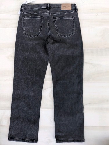Abercrombie Kids Straight Jeans 15/16 Short Denim Stretch Boys Charcoal Wash NWT - Picture 10 of 11