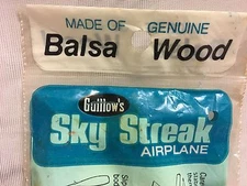 Guillows Sky Streak Airplane 1982 No 50 Made Of Genuine Balsa Wood New