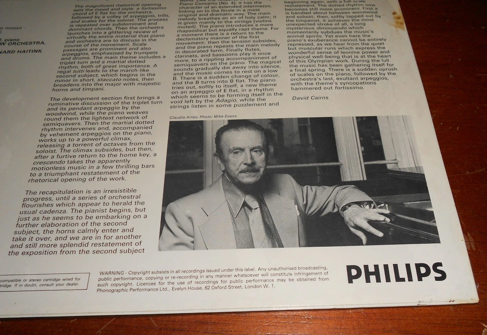 Beethoven - Piano Concerto No. 5  -  Emperor - Claudio Arrau - Image 4 of 4