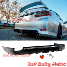 For 2011-2013 Toyota Corolla (Won't Fit S / XRS) T Style Rear Bumper Lip + LED