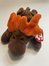 Ty Beanie Baby Chocolate The Moose, Style 4015, w/ Tag Errors Mint 1993 Original