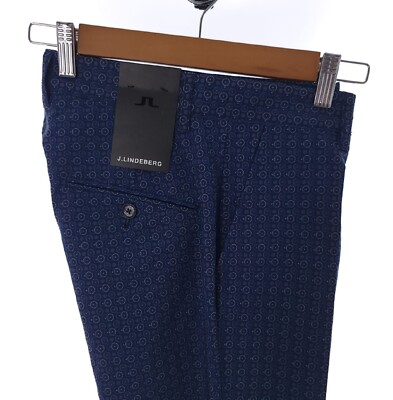 J. Lindeberg W Kay Micro Stretch Rocket Dot Blue Pattern