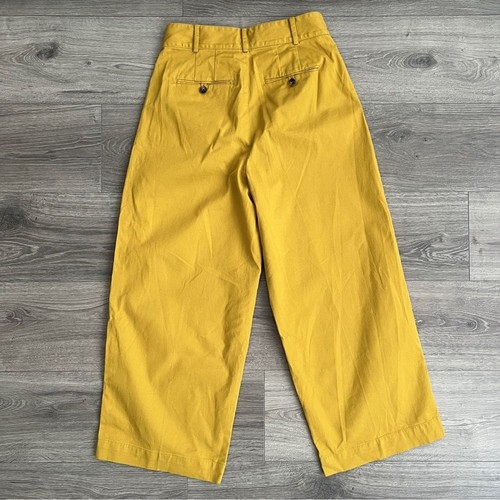MADEWELL Pleated Wide Leg Pants Size 4 Golden Meadow Yellow Retro 70s Bohemian - Picture 9 of 12