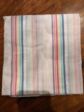 POTTERY BARN TEEN Set of 2 Rainbow Stripe Sheer Curtain - 44x84" - OPEN BOX