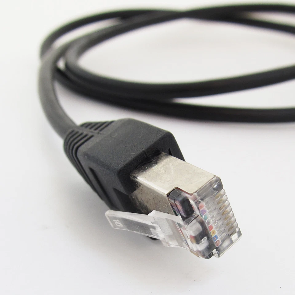 4x RJ45 Male to Female Screw Panel Mount Ethernet Cable LAN Network PO 30cm/1ft - Image 3 of 4