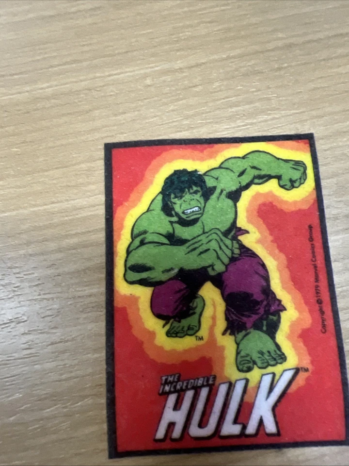 Tela de fieltro parche planchado Incredible Hulk 1979 vintage Foto 2 de 3