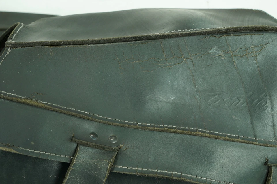 01 Harley Sportster XL883 Hugger OEM Rear Left Right Saddlebags Luggage Leather - Image 4 of 4