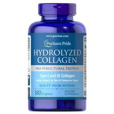 Puritan's Pride Hydrolyzed Collagen 1000 mg - 180 Caplets