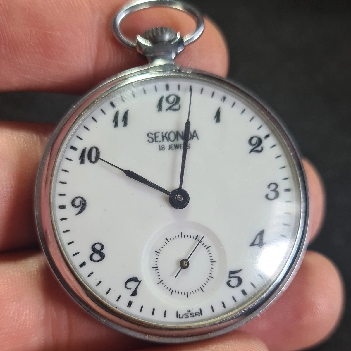 Reloj Bolsillo Vintage Metal Sekonda 18 Joyas ref4480 Funcionando