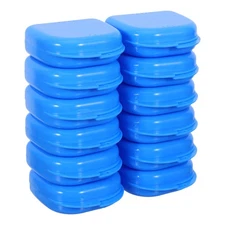 12 Pcs Travel Denture Retainer Box Leakproof Case With Holes For Daily Travel