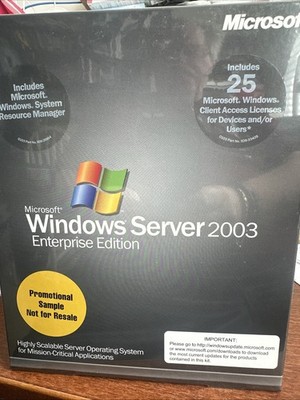 Microsoft Windows Server 2003 Enterprise Edition   NEW   Sealed