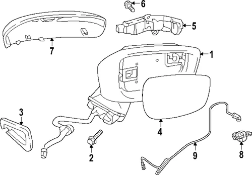 Genuine Mazda Mirror Cover VA45-69-1N7