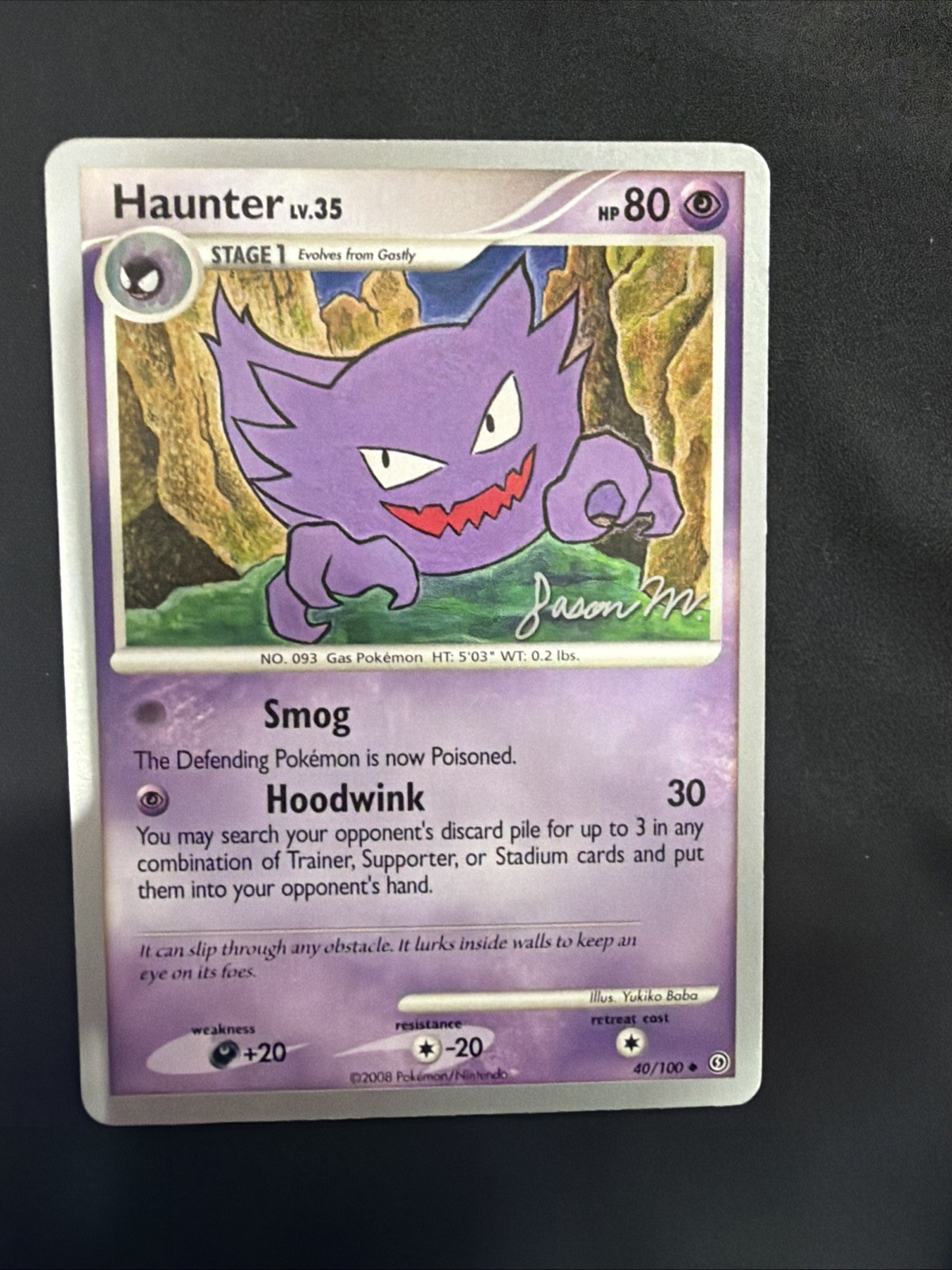 World Championships 2009 Pokemon TCG Haunter 40/100 Stormfront DP7 NM