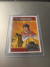 ETHAN DEL MASTRO 2025-26 UD CREDENTIALS RETRO TICKET ACCESS AUTO RC BLACKHAWKS