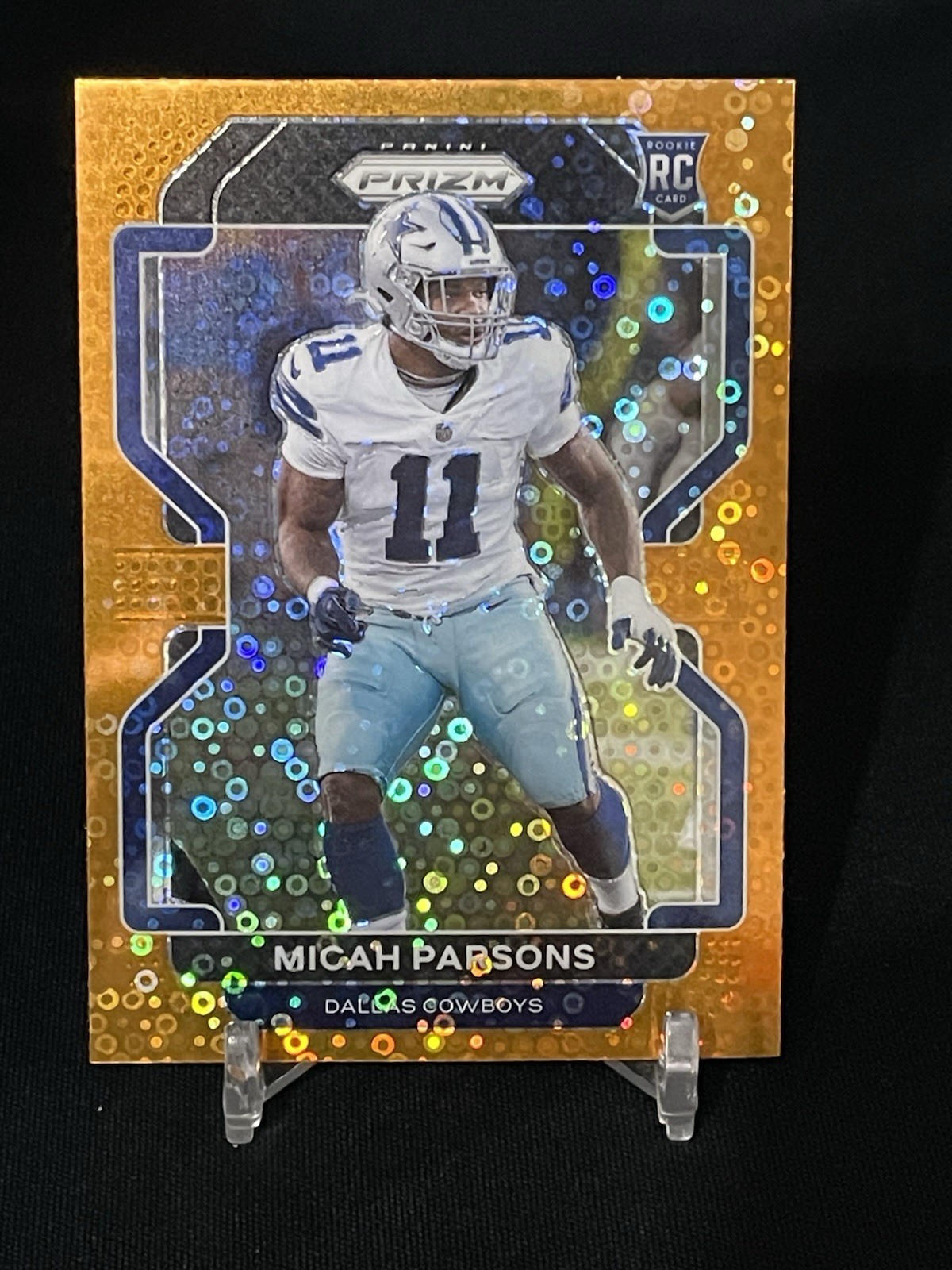 2021 Panini Prizm - Rookie Micah Parsons #382 Orange Disco Prizm Packers Cowboys