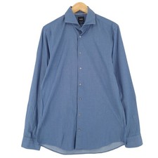 Strellson Mens Formal Shirt Blue Cotton Business Slim Fit Ry3 Size 15.5 39