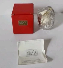 Mikasa Christmas Tree Votive Crystal Tea Light Holiday Decor New In Box Vintage 