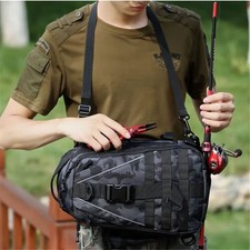 Sling Lure Fishing Tackle Bag Shoulder Pack Case Tackle Waist Fanny Bag