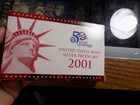 USA PROOF SET 2001 SILVER $2.1 FACE 90% SILVER WITH BOX AND COA! COMPLETE