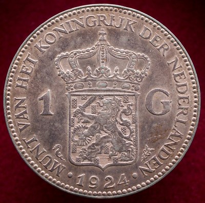 Niederlande Silber 1 Gulden 1924 (L0909)