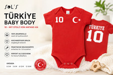 Süßer Baby Fußball WM EM Fan Body Strample...