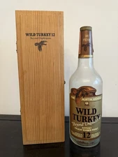 WILD TURKEY 'BEYOND DUPLICATION' 12 YEAR  (1982 VINTAGE) Empty Bottle w Wood Box