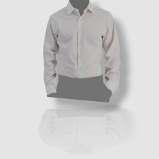 Alfani Men's White Slim-Fit Long Sleeve Dress Shirt Size 17-17.5 36/37