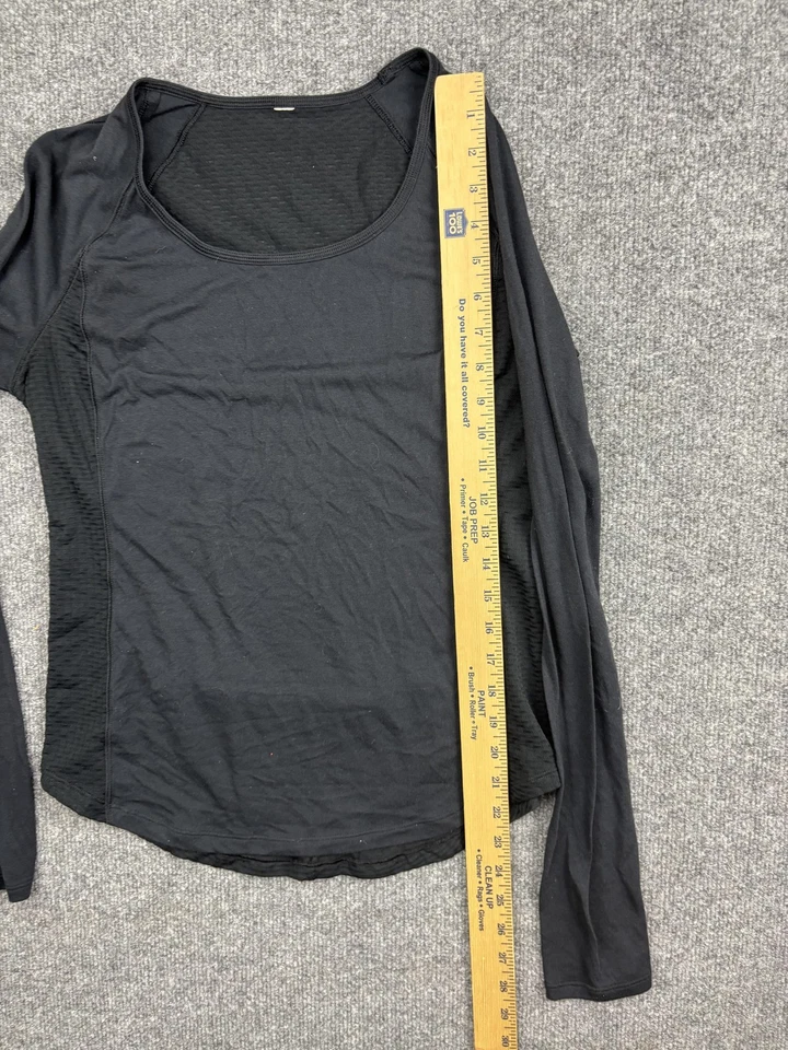 Camisa Under Armour Mujer S Manga Larga Negra Correr Malla Bolsillo Trasero Atlética Foto 4 de 4