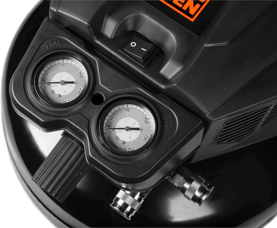 WEN Air Compressor, 6-Gallon, Oil-Free, Pancake Style (AP6092) Black  - Image 3 of 4