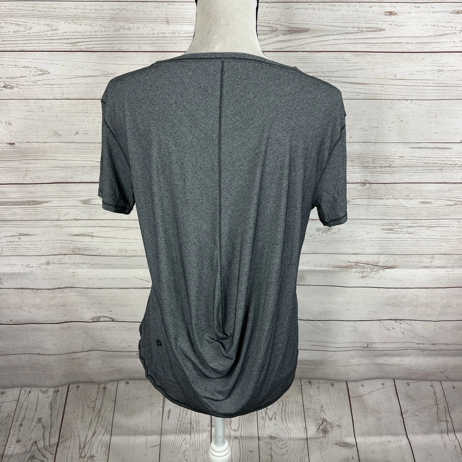 lululemon fall in place short sleeve heathered high-low shirt