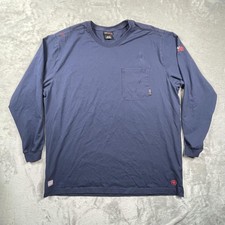 Ariat FR Work Shirt Mens 2XL Blue CAT 2 2112 Flame Resistant USA Long Sleeve