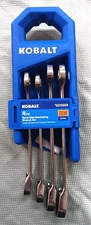 Kobalt 4pc Ratchet Wrench Set 6525028 METRIC Reversible Ratcheting NEW