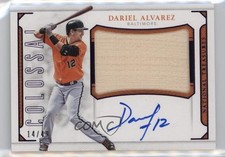 2016 Panini National Treasures Bat Purple 14/49 Dariel Alvarez #CS-DA Auto 2p7