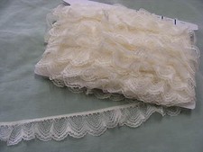 Gathered Lace Cream 10 metres  251/1 