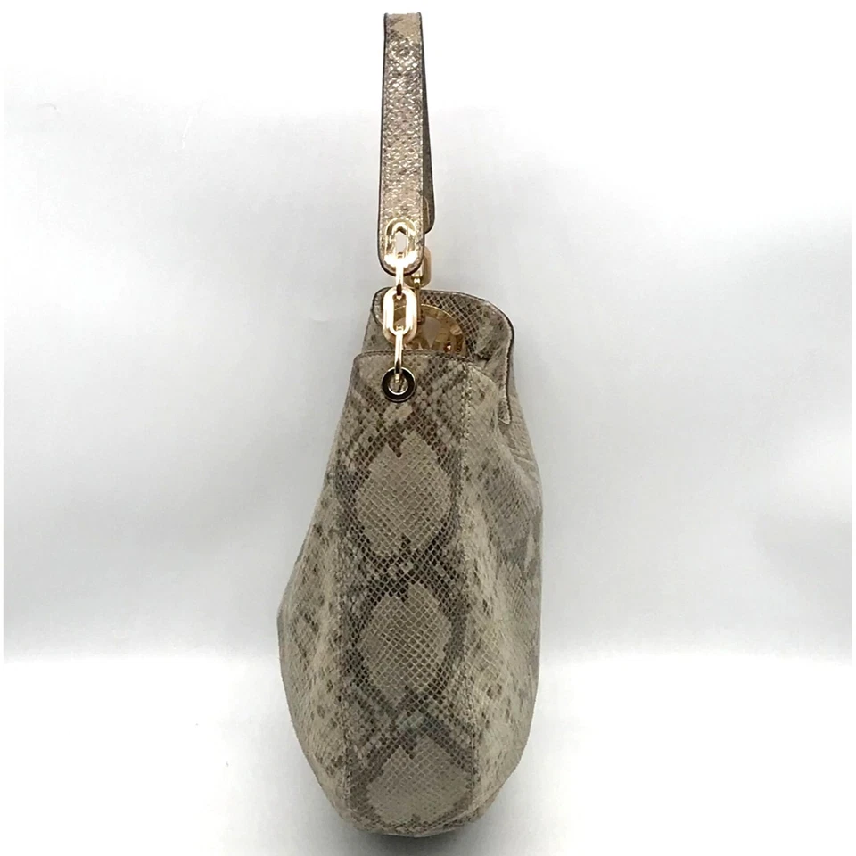Michael Kors Fulton Angora Python Embossed Medium Chain Hobo Bag - Image 4 of 4