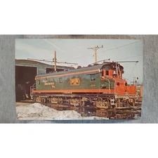Chicago North Shore & Milwaukee #458 Big Freight Locomotive Vintage Postcard