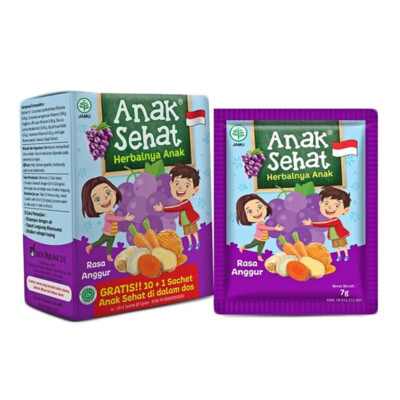 3 BOX  Anak Sehat Herbal Supplement Health Tonic Immunity Support Sidomuncul