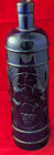Cobalt Blue Vintage Spanish Glass Bottle with Grapes — photo 3